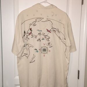 vintage embroidered high flying Travelsmith Pacific Ocean Travel Hawaii shirt L